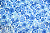 Italian blue decoflora stretch cotton canvas 1.875 yd
