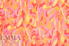 Italian 'pucci-esque flame' linen-look cotton BCI certified 1.5 yds