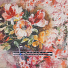 Italian 'painted floral montage' cotton canvas-weave .625 yds
