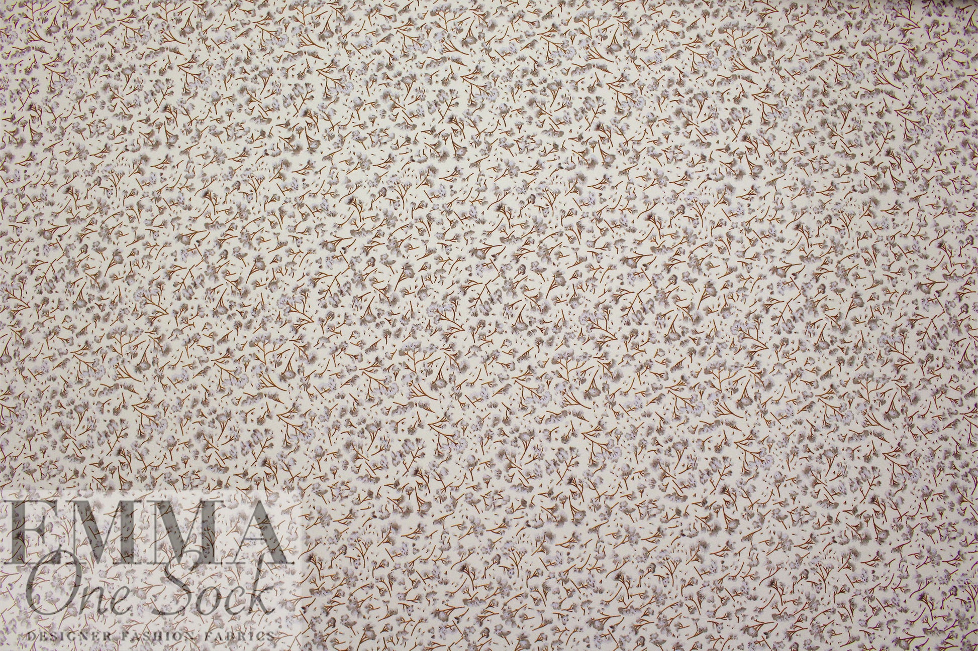 'blossom rain' polyester crepe woven - neutrals 1.875 yd