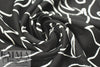 Gauguin line art slub rayon woven - black/white .875 yds