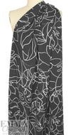 Gauguin line art slub rayon woven - black/white 1.25 yds