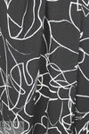 Gauguin line art slub rayon woven - black/white 1.25 yds