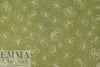 Gauguin line art slub rayon woven - mosstone/ecru 1.75 yd
