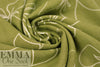Gauguin line art slub rayon woven - mosstone/ecru 1.25 yds