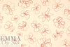 Gauguin line art slub rayon woven - ecru/rust 1.5 yds