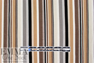 Promenade stripes rayon/linen woven - earth tones 2 yd