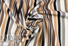Promenade stripes rayon/linen woven - earth tones 2 yd