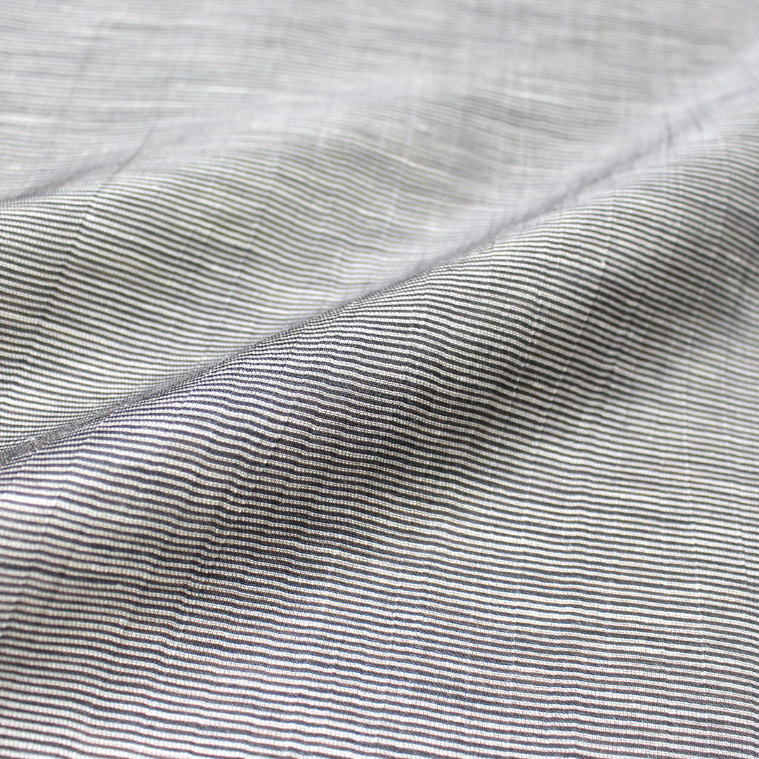 CA designer rayon blend textured micro-stripe woven 1.4 yd
