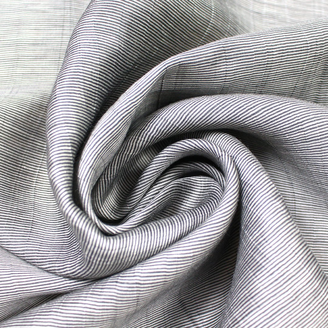 CA designer rayon blend textured micro-stripe woven 1.4 yd