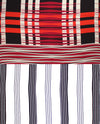 French 'plaid meets stripes' lightweight cotton sateen two PANELS 3 yd