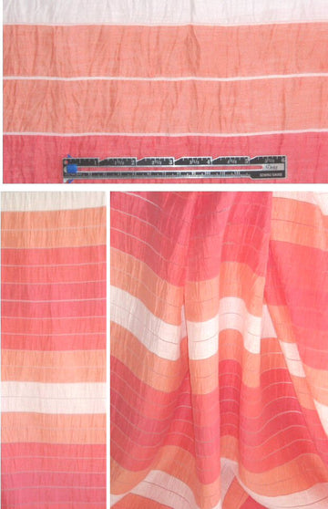 J'Envie cotton/linen blend crinkle stripe woven