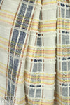 Italian clipped fancy plaid cotton stretch woven 1.5 yds