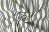Italian linen/cotton stretch woven denim/natural stripe