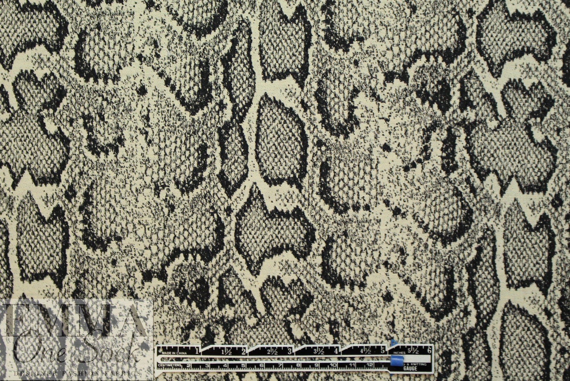 NY designer reptile design stretch jacquard .75 yds