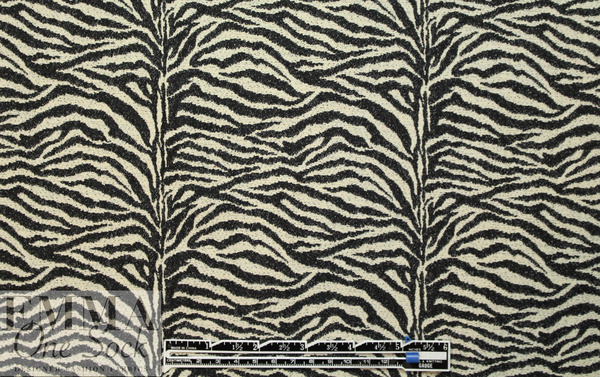 NY designer animal stripes stretch jacquard