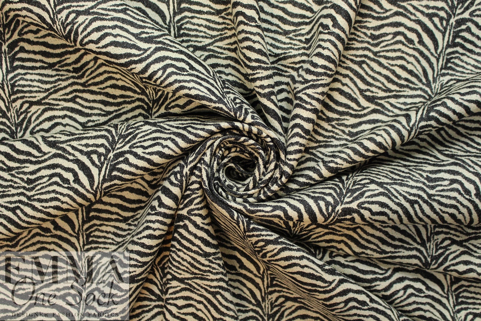 NY designer animal stripes stretch jacquard