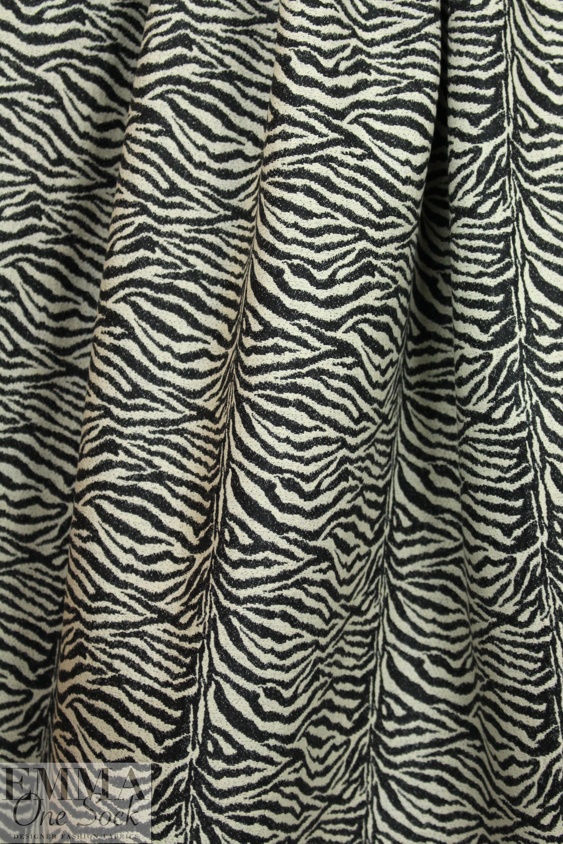 NY designer animal stripes stretch jacquard