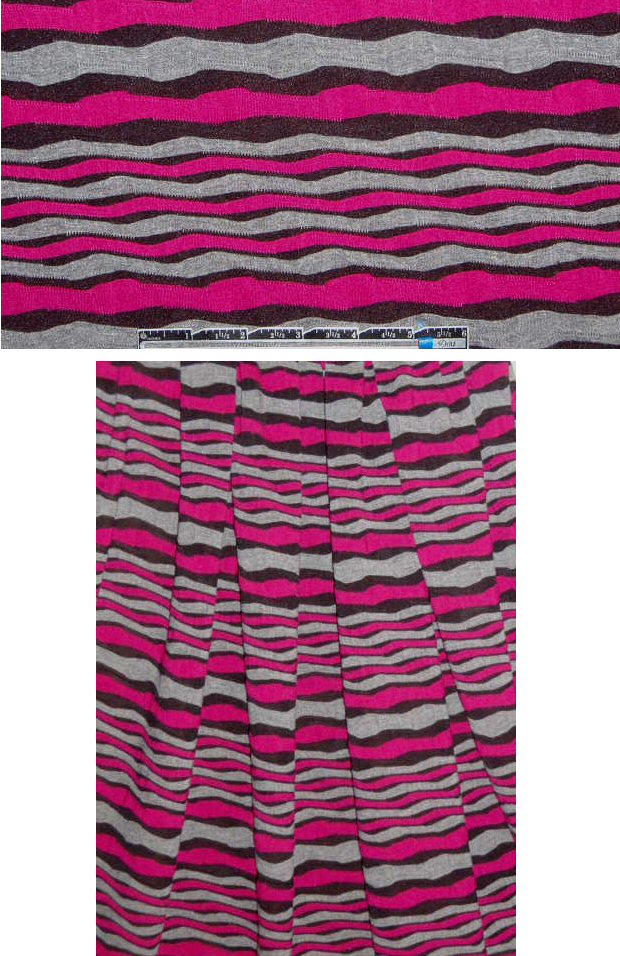 yarn-dye novelty knit - fuschia/gray/black