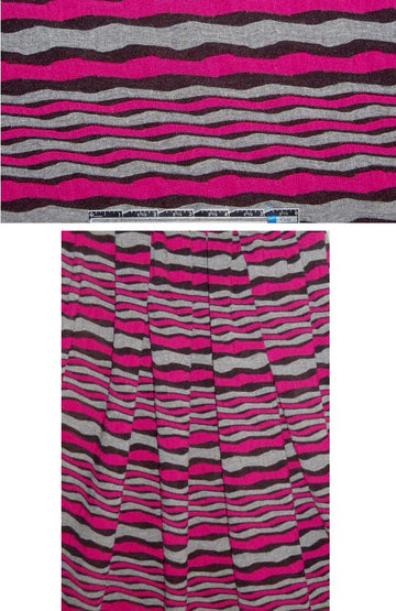yarn-dye novelty knit - fuschia/gray/black 1.66 yds