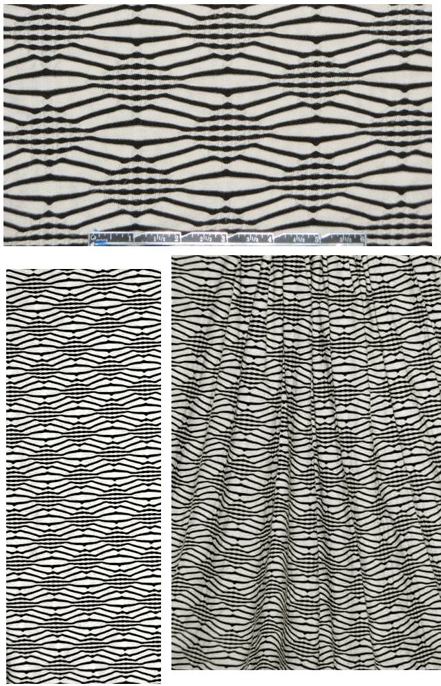 yarn-dye novelty knit - black/cream 1.7 yd