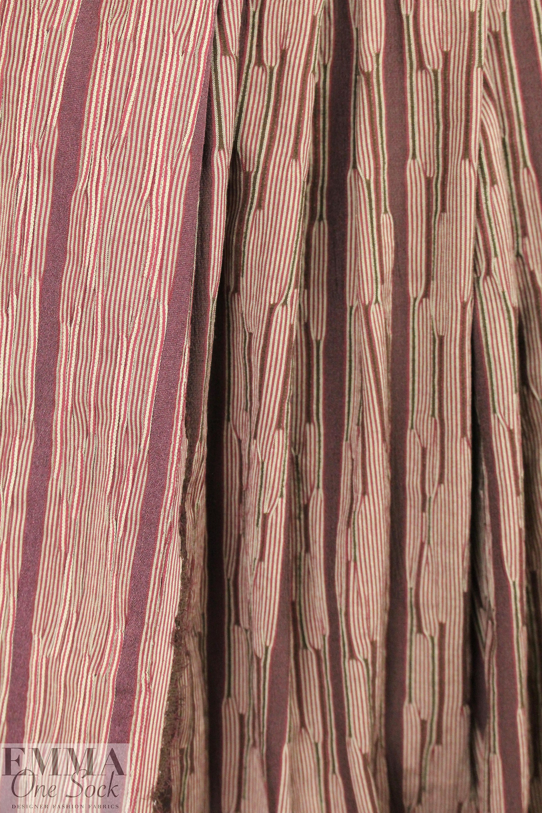CA designer cotton blend ikat stretch jacquard