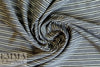 Italian gray/silver black stripe viscose/silk yarn dyed jacquard