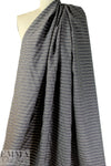 Italian gray/silver black stripe viscose/silk yarn dyed jacquard
