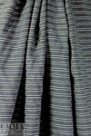 Italian gray/silver black stripe viscose/silk yarn dyed jacquard