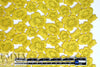designer fancy textured floral guipure lace - sunshine