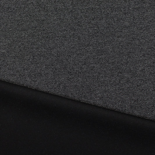 'yoga stretch' reversible rayon blend interlock jersey - gray/black 1.5 yd