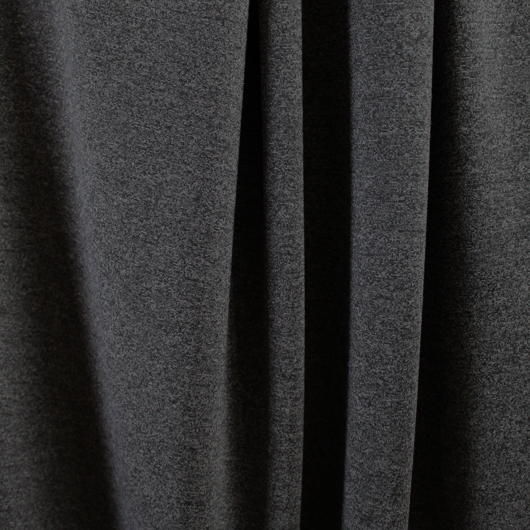 'yoga stretch' reversible rayon blend interlock jersey - gray/black 1.5 yds
