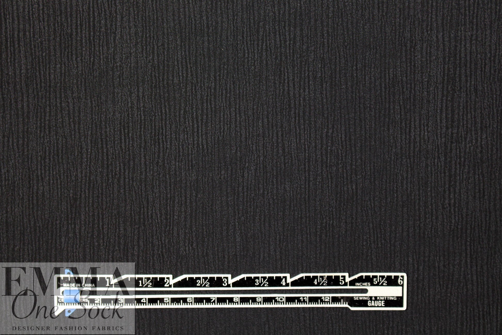 Japanese Oeko-tex sandwashed yoryu - black 1 yard