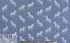 zebra print lightweight cotton denim - medium blue 1.875 yd