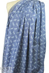 zebra print lightweight cotton denim - medium blue 1.875 yd