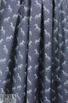 zebra print lightweight cotton denim - darker blue 2.125 yd
