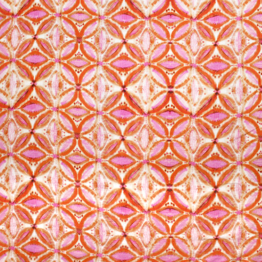 Italian 'tie dye fleur' cotton double gauze woven