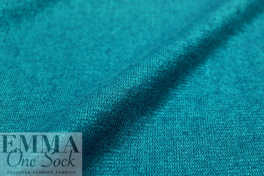 'beefy' stretch rayon blend sweater doubleknit Oeko-Tex cert.- teal 1.125 yds