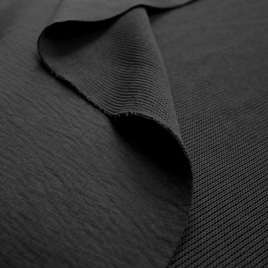 MTM organic cotton doubleface sweater knit - black .5 yds