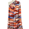 'horizons' stretch viscose knit - sunset/blue/persimmon 1.5 yd